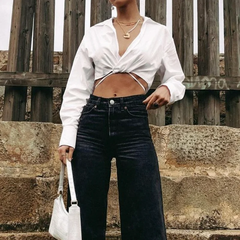 

Укороченный топ с вышивкой, Женская Повседневная модная шикарная женская футболка с V-образным вырезом на бретельках, пупчатым отворотом и ...