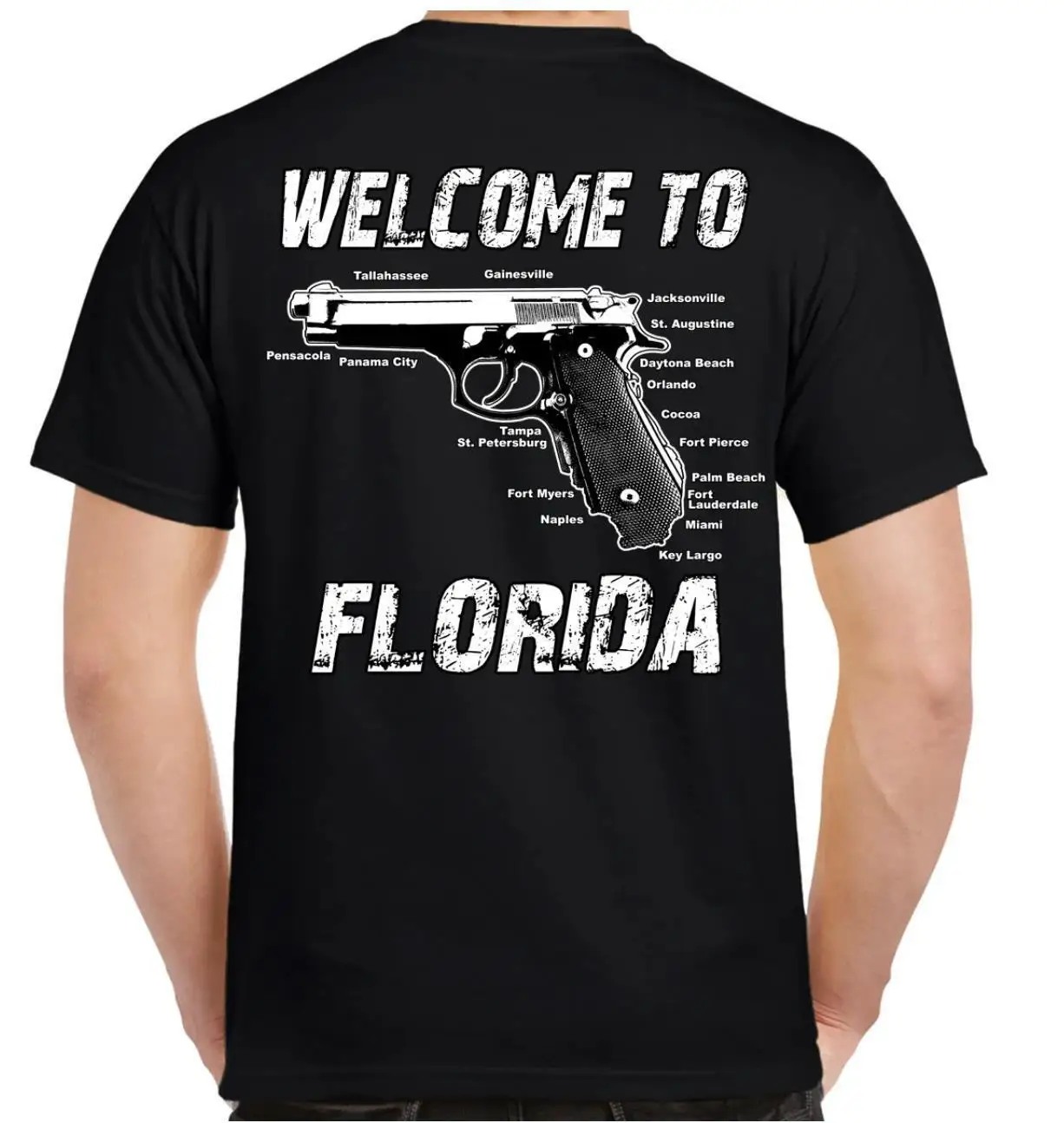 Добро пожаловать в Флориду забавная Байкерская футболка с юмором |