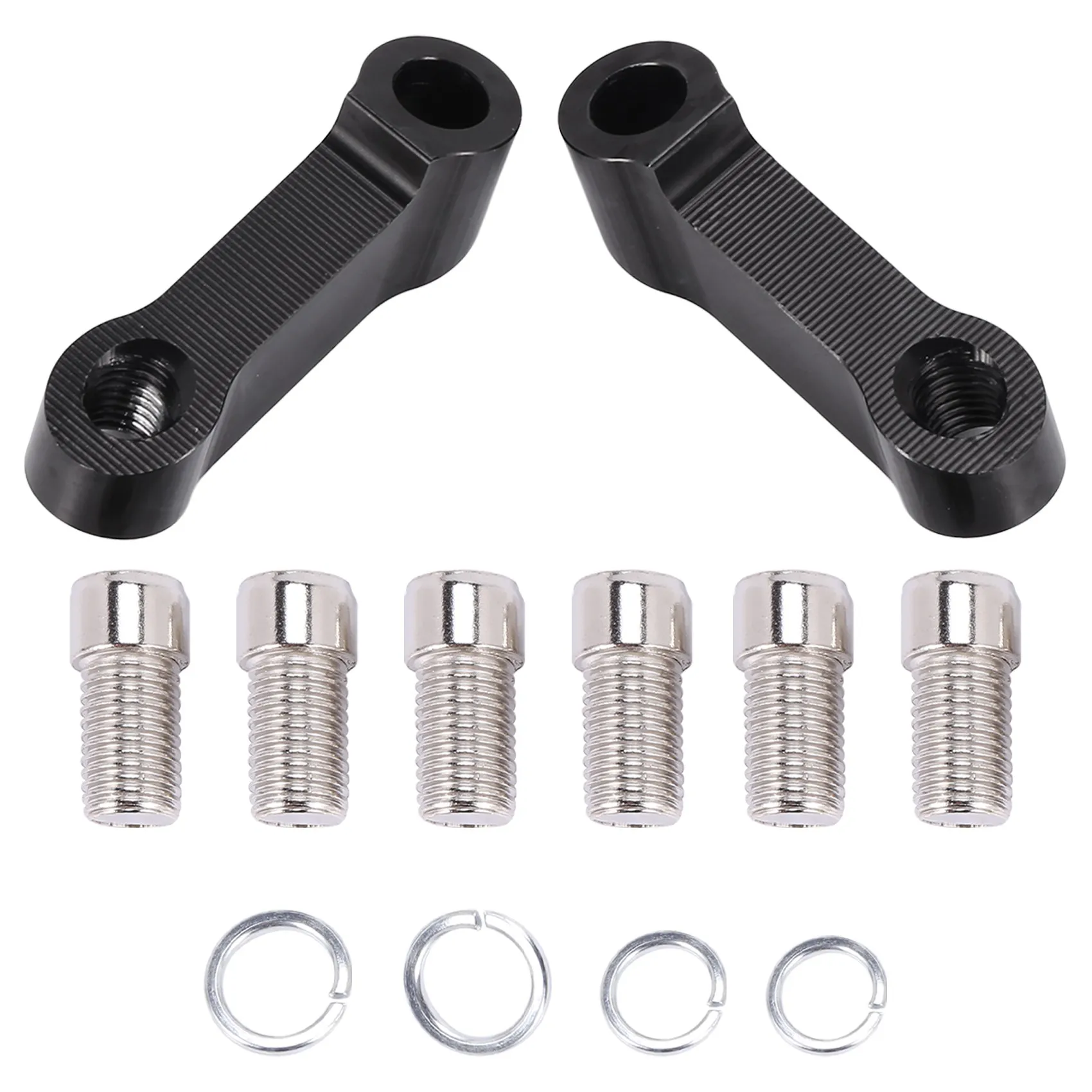 

CNC Universal Aluminum 10Mm Motorcycle Mirror Mount Riser Extenders Spacers Extension Adapter Adaptor Moto M10