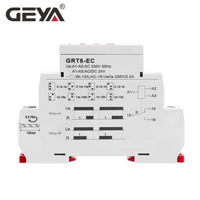 Реле времени GEYA GRT8-EC 10A Двухфункциональное реле для включения и выключения 220 В