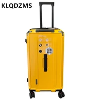 klqdzms 22 24 26 28 30 32 36 40 oversized fashion sports suitcase mens quiet shockproof universal wheel trolley case