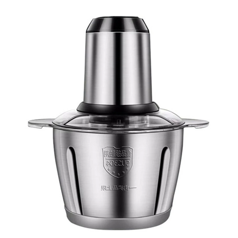 

Meat Grinder 2L Stainless Steel Electrical Food Processor Blender Mixer Machine for Kitchen Fruits Garlic Nuts, EU Plug