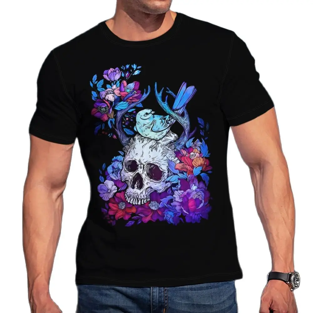

Футболка мужская с 3D-принтом черепа, Модный повседневный смешной топ с коротким рукавом и круглым вырезом в стиле хип-хоп, индивидуальная од...