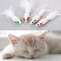 cat toys false mouse pet cat toys mini funny playing toys for cats feather plush mini mouse toys funny cat teaser interactive