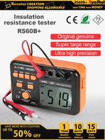 ruoshui 60b digital insulation resistance tester 1000v megger test dc ac 2000m ohm high voltage short circuit input alarm vc60b