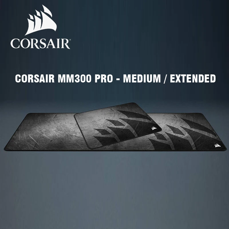 

Corsair MM300 PRO Premium Spill-Proof, Stain-Resistant Cloth Gaming Mouse Pad Micro-Weave Fabric, 3 mm Thick Plush Rubber,Grey