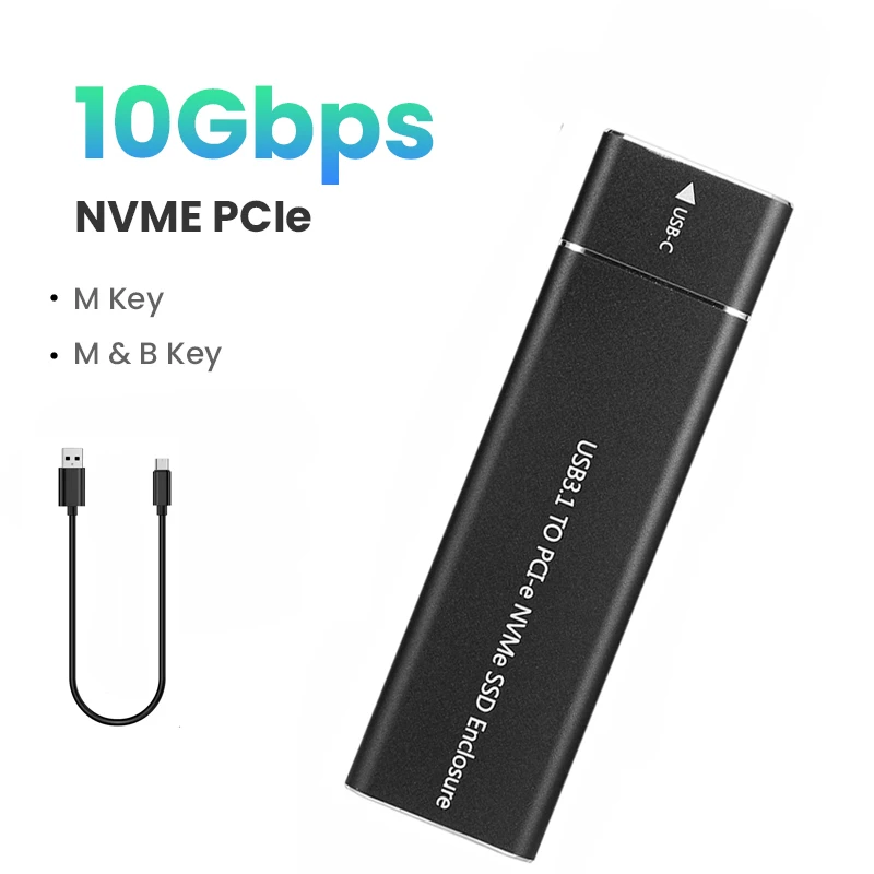 Чехол для M2 SSD NVMe 10 Гбит/с с M.2 на USB Type C 3 1 адаптер 2230 2242 2260 2280 NVME PCIE чехол SSD-диска |