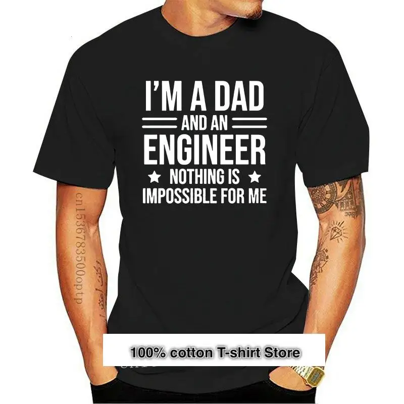 

Camiseta de манга corta para hombre y mujer, camisa de Im A Dad And An инженер, regalos genials para papá, nueva