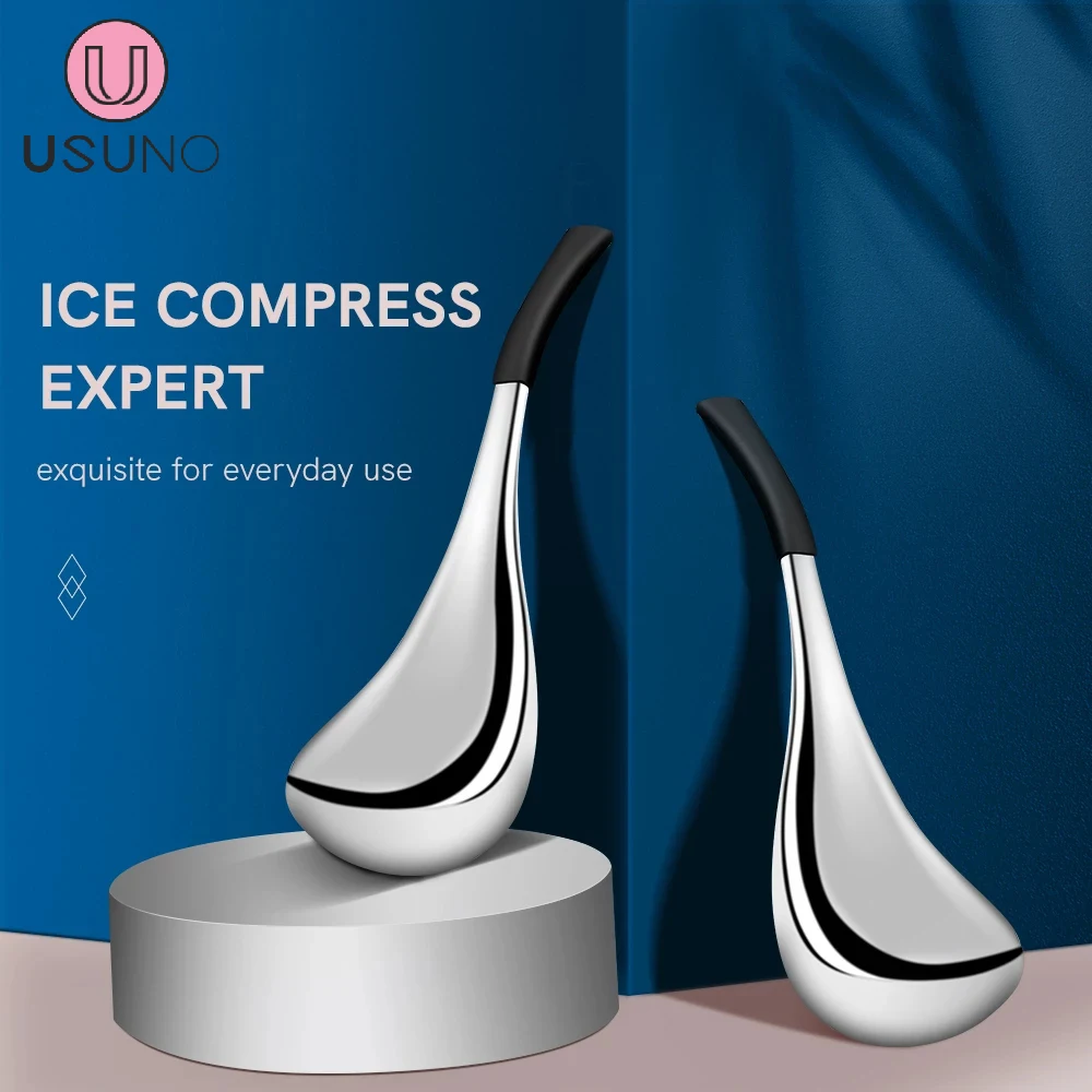 

USUNO Ice Face Massagers Freezing Skincare Roller Stainless Steel Skin Care Cooling Makeup Tools
