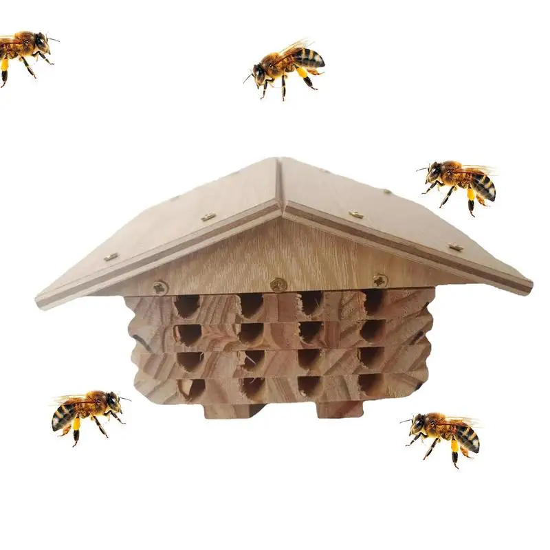 

Wooden Bee Hive Handmade Natural Elderberry Bee Hotel Made Bamboo Bee Hive For Bees Butterflies And Ladybugs