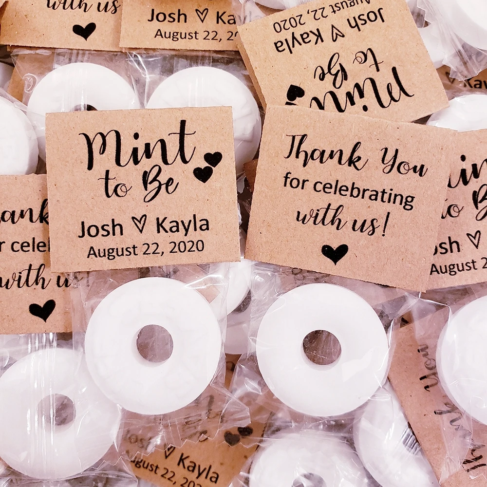 

Custom Wedding Favor Tags for Guests Thank You Wedding Mints Gift Sticker Personalized Baby Shower Party Label