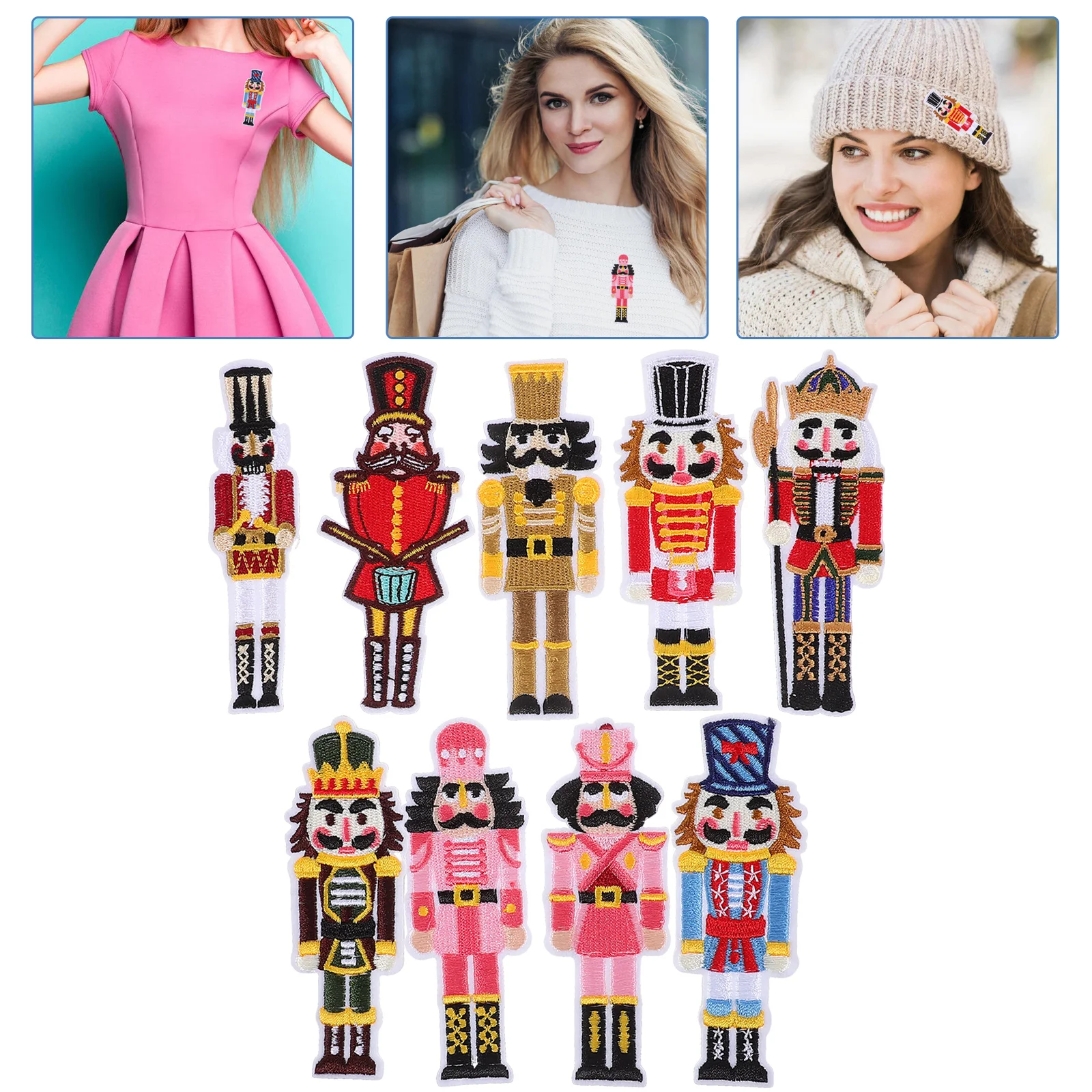 Швейные нашивки для одежды вышитые декор сделай сам ремонт Щелкунчик железная