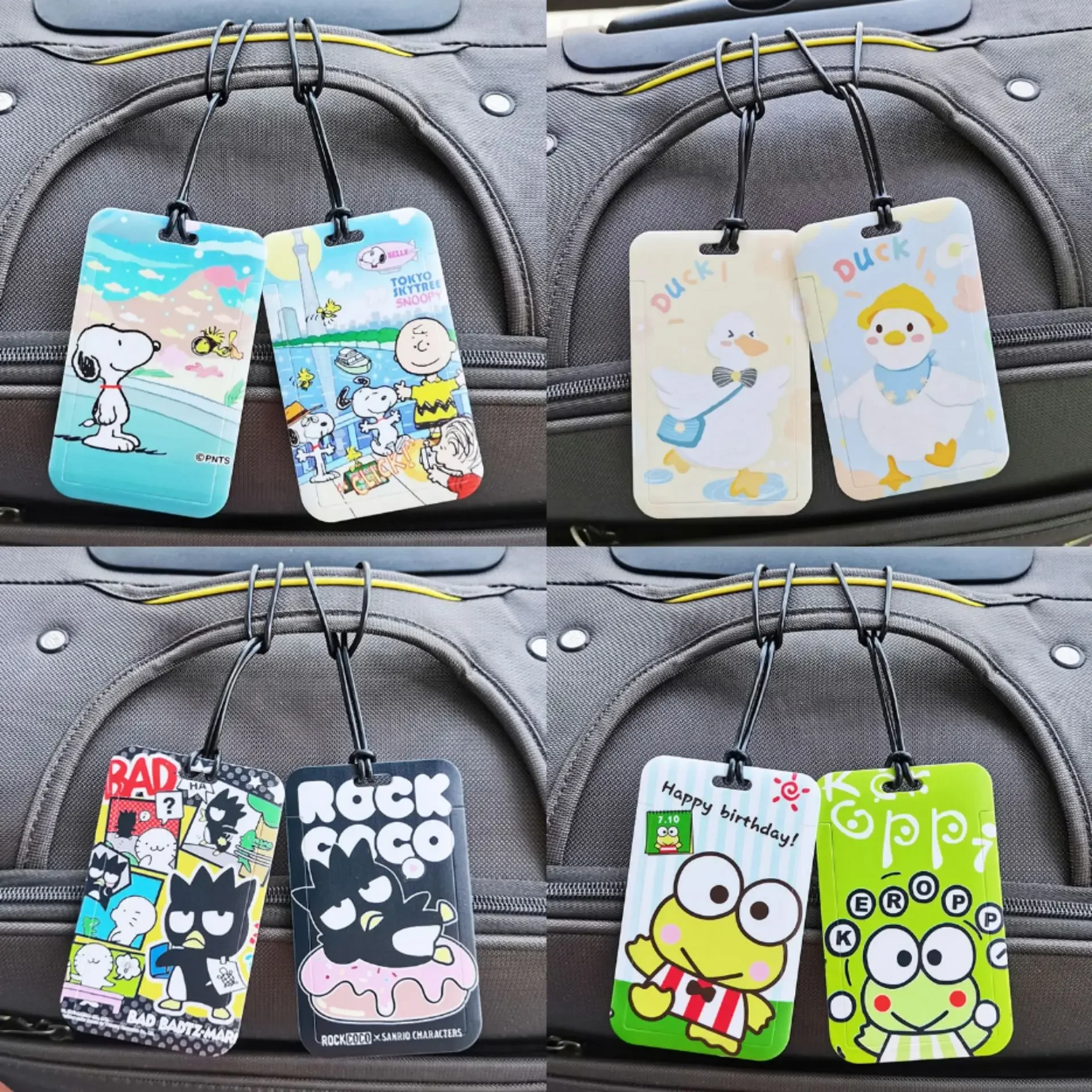 Снупи крутой пингвин жесткий пластиковый багажный бирка мультяшная анимация