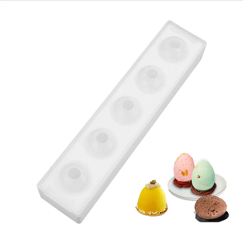 

5 Cavity 3D Easter Egg Silicone Cake Mold Easter Day Sugar craft Fondant Cake Resin Molds Art Wax Making Soap Mold Clay Tools