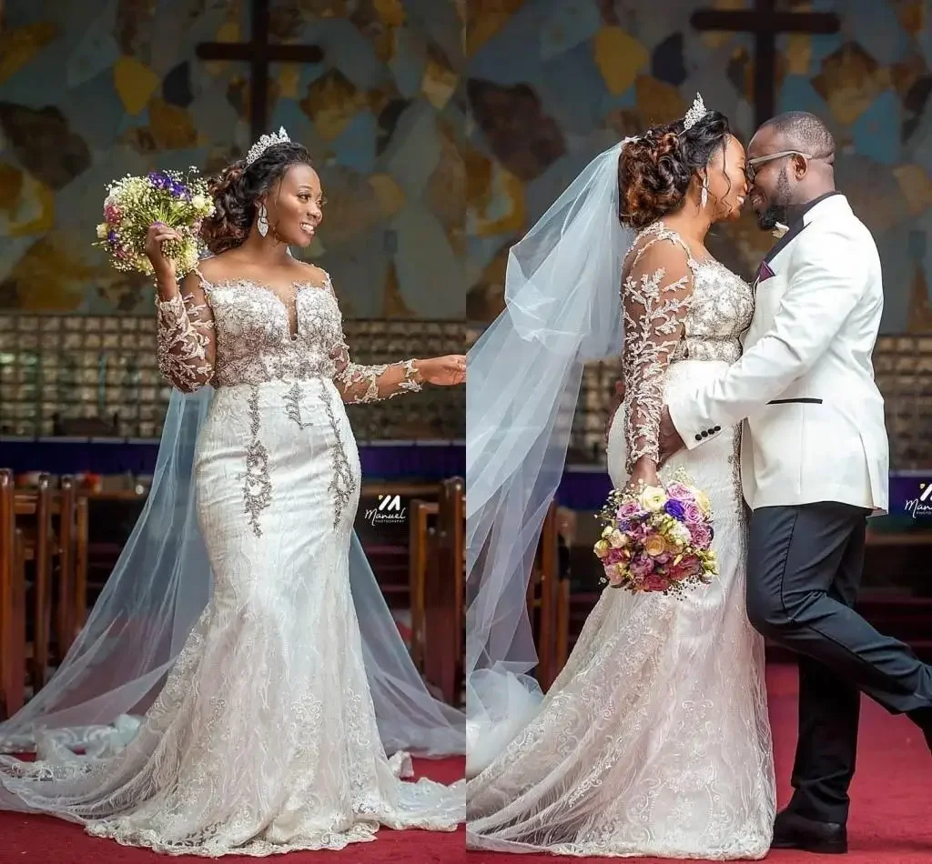 Индивидуальные африканские свадебные платья русалки больших размеров арабские