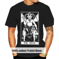 the devil tarot card t shirts major arcana fortune telling occult t shirt for men 100 cotton creative tee shirt short sleeve