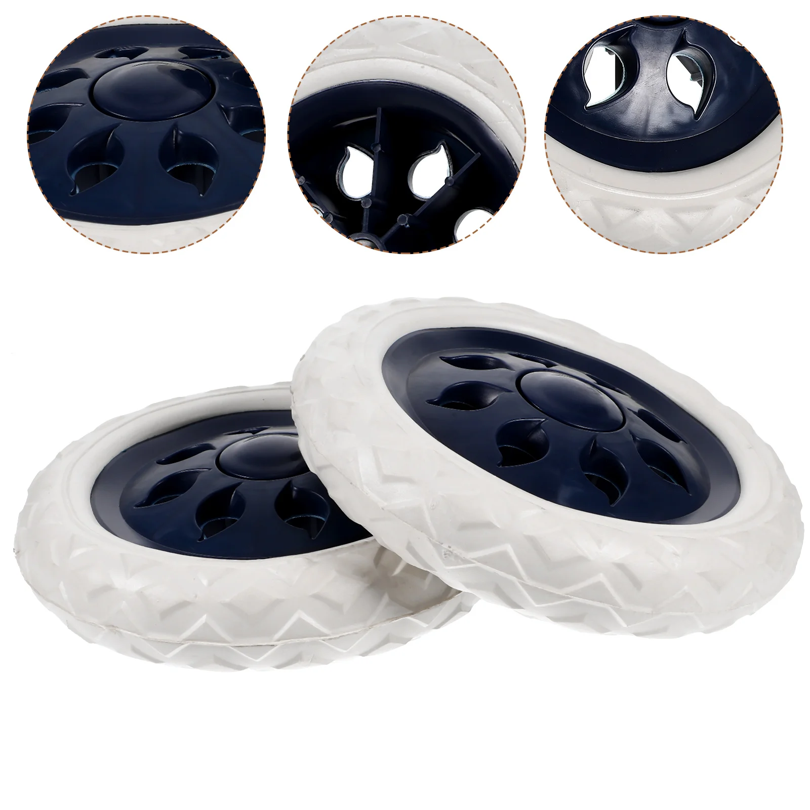 

2Pcs Shopping Cart Wheels Shopping Cart Casters Trolley Casters Replacement Cart Wheels