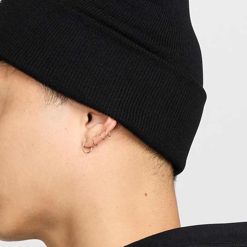 Фото Оригинальная вязаная шапка Nike Peak Swoosh для мужчин и женщин, теплая, для активного отдыха на природе, HF0187-010 №4