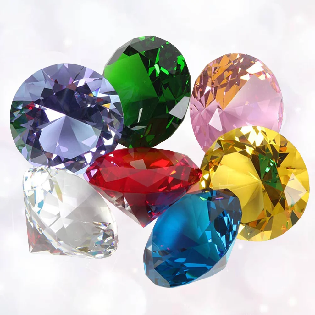 

Acryliccrystal Gemstable Vase Fake Fillers Jewels Crafts Clear Scatter Gemstones Treasure Colorfulsparklingglass Ice
