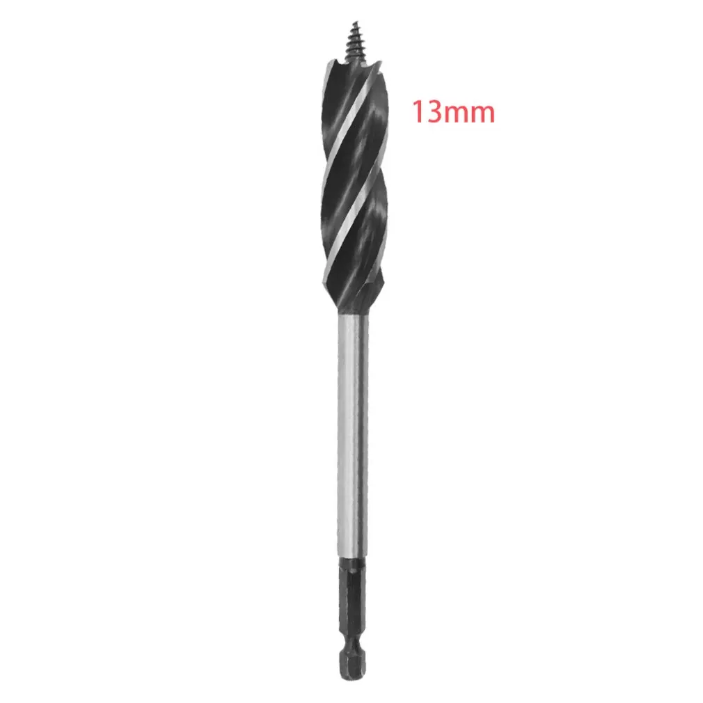 

10mm - 35mm HSS 4 Cutter Flute Hex Shank Woodworking Carpenter Door Lock Bore Hole Gun Core Twist Auger Drill Bit Drop Shipping