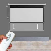 wireless control electric projection screen motorized high quality 43 72 inch