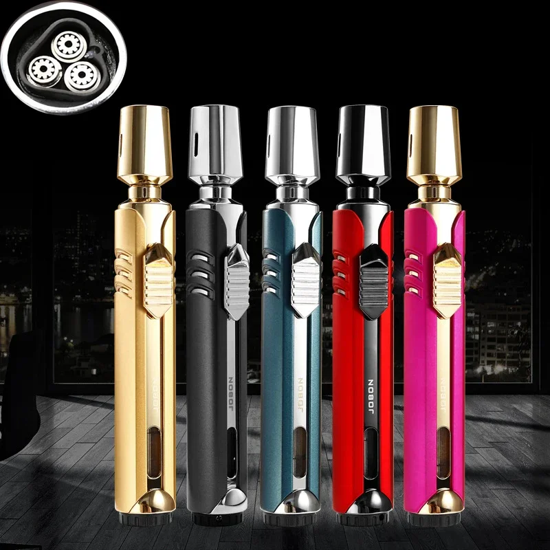 Металлическая газовая зажигалка JOBON с большим пламенем