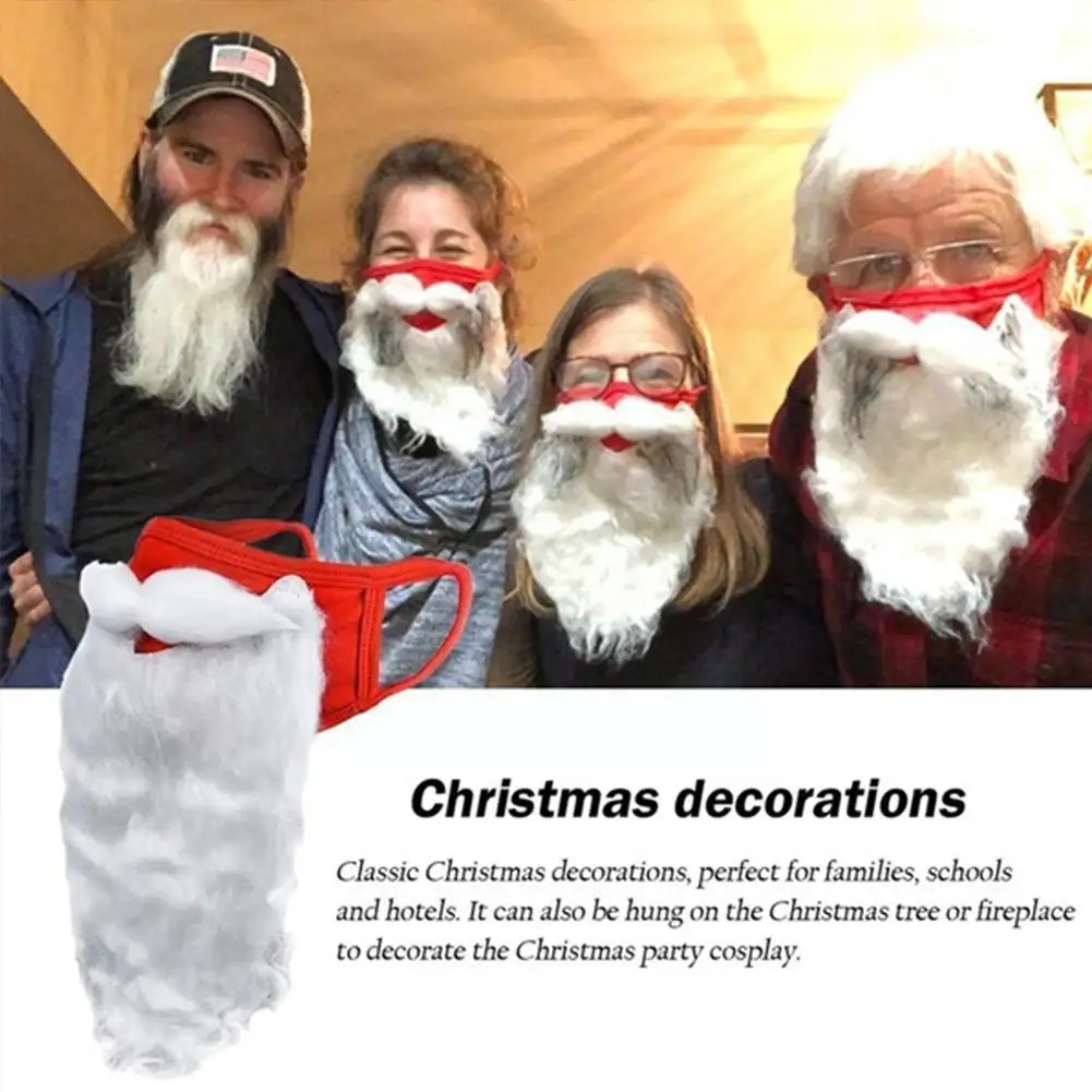 

Dustproof Cotton Santa Claus Beard Christmas Decoration Role Christmas Accessories Decorate Decoration Adult Unis U4l5