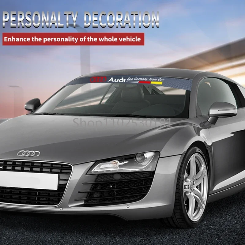 Углеродная наклейка для переднего лобового стекла автомобиля декоративные