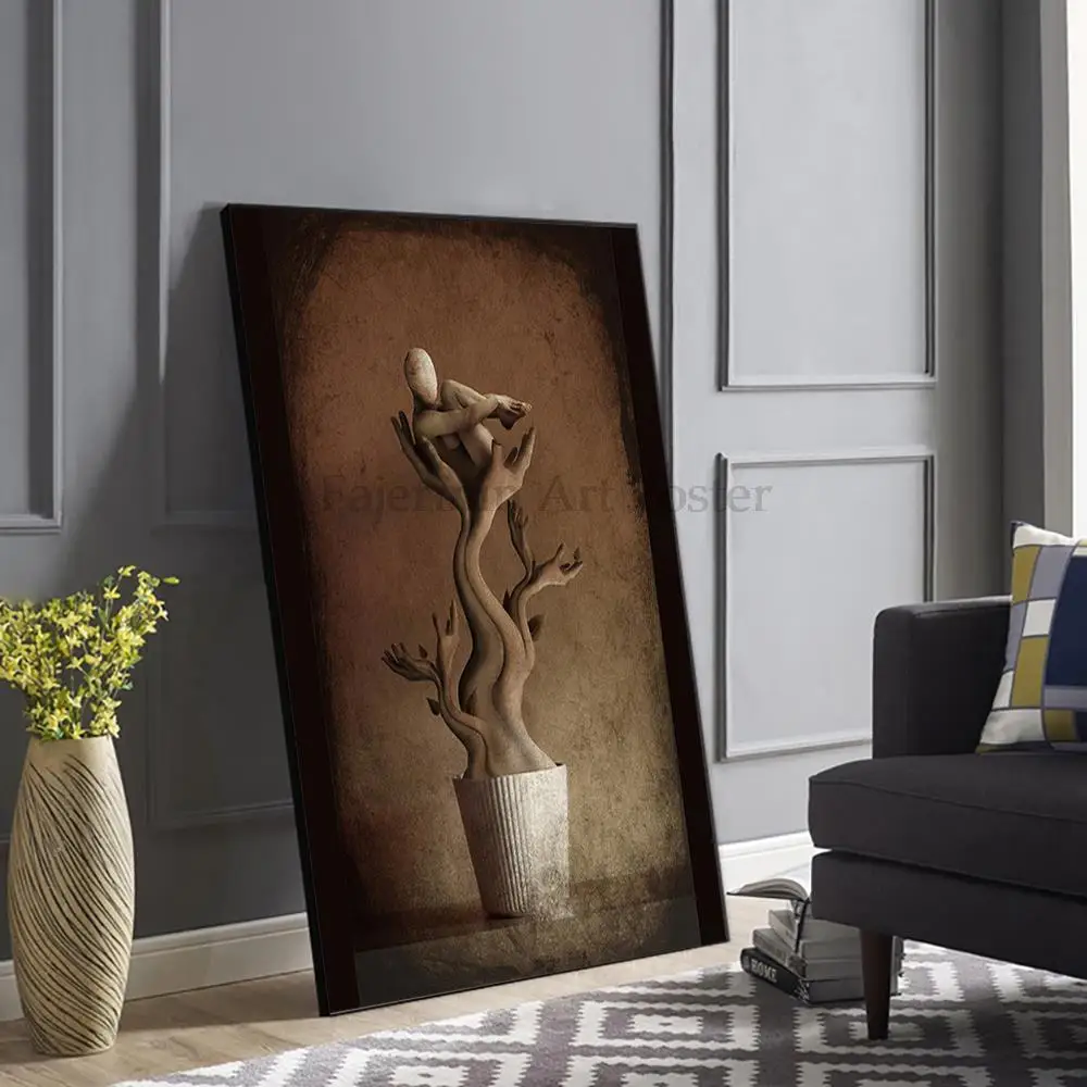 

Abstract Figures Trees Canvas Paintings Prints Modern Nordic Artwork Aesthetic Poster Pictures Living Room Decoration Hogar