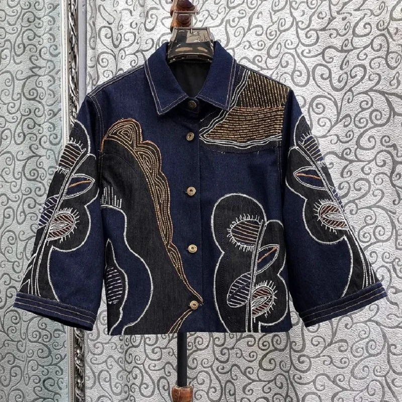 Новые джинсовые пальто высокого качества весенние куртки 2025 года женские