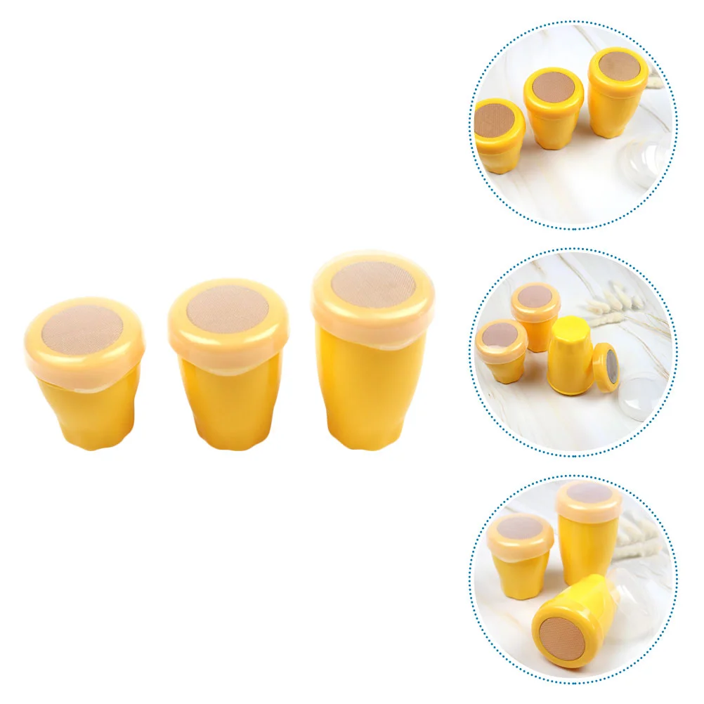 

3pcs Cocoa Bottles Matcha Powder Bottle Sprinkling Matcha Bottles Suger Powder Jars for Restaurant Home