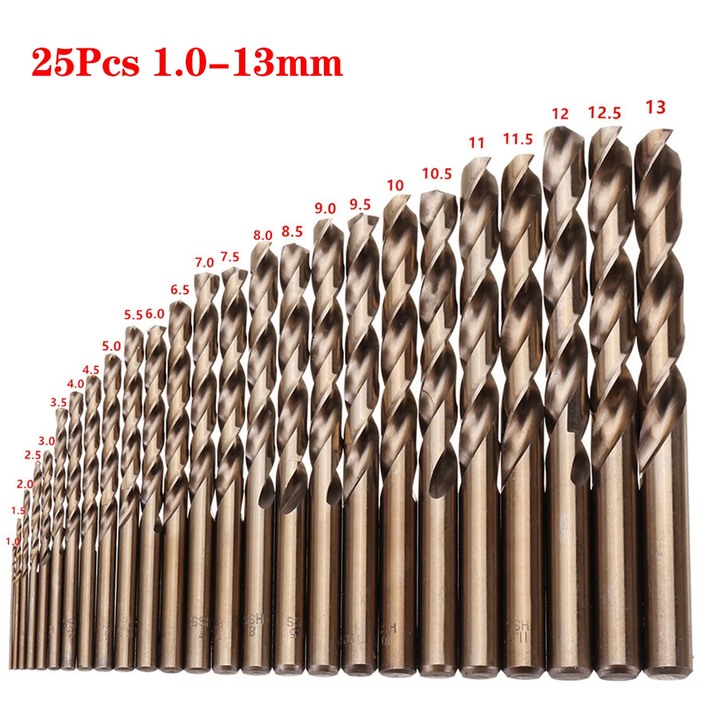 High Quatity HSS-Co M35 Cobalt Straight Shank Twist Drill Bits Power Tool Accessories For Metal Stainless Steel Drilling