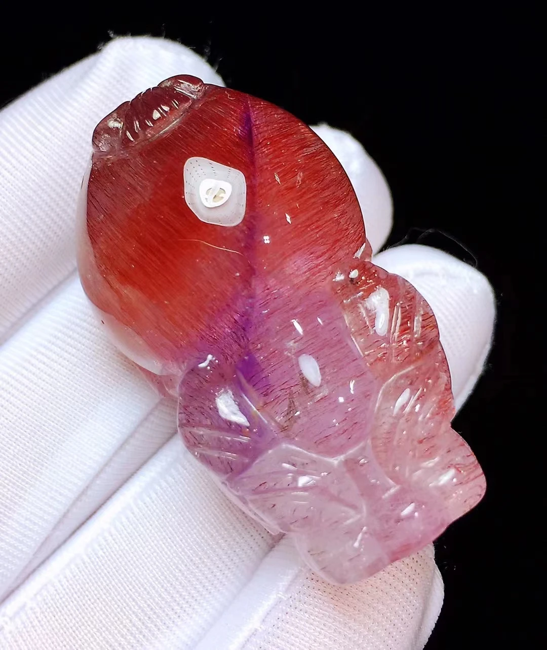 

Natural Red Lepidocrocite Super Seven 7 Pendant 39*23*20mm Pi Xiu Rutilated Quartz Brazil Red Super 7 Necklace AAAAA