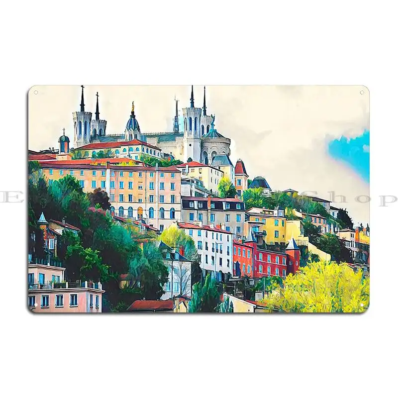 Лион Франция металлический знак Постер персонализированный кинотеатр веселая