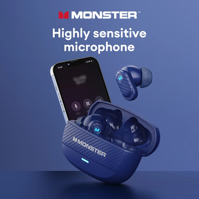 Беспроводные наушники Monster Airmars XKT19 Bluetooth V5.4 игровые с шумоподавлением Hi-Fi