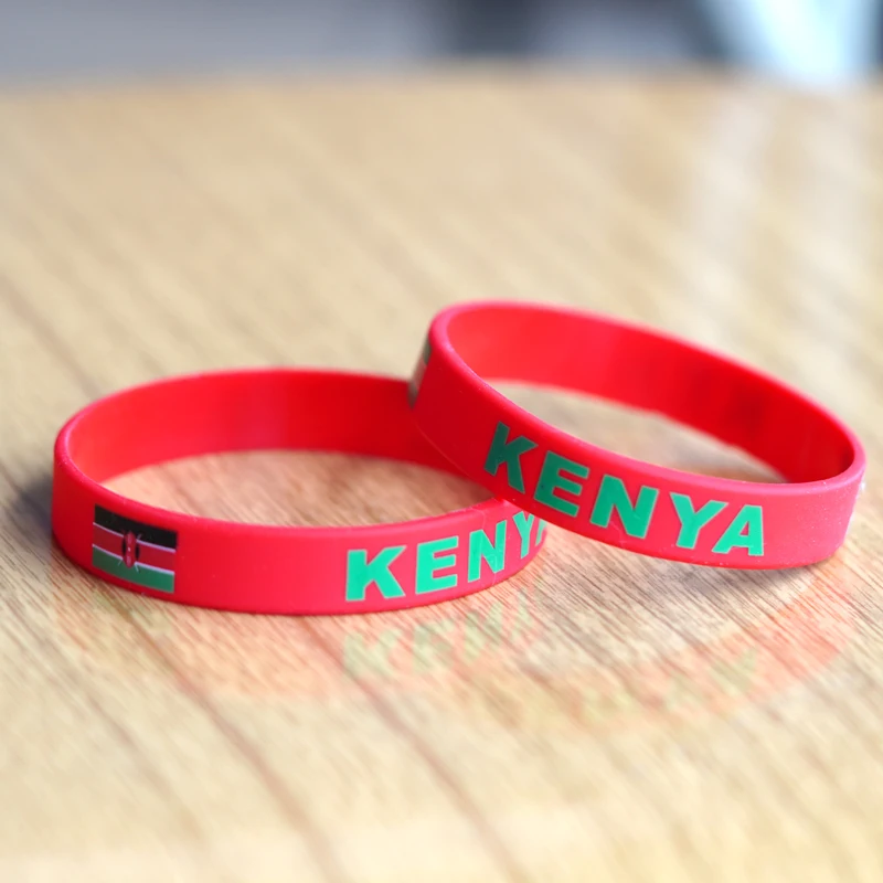 2 шт. силиконовые браслеты с национальным флагом Кении