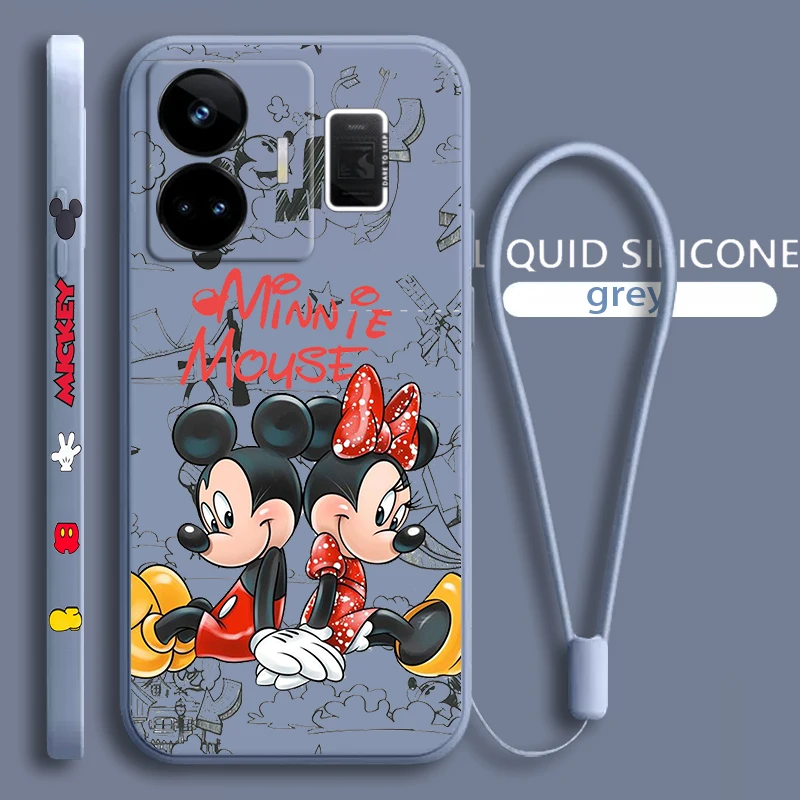 Микки Минни симпатичная жидкая левая веревка для OPPO Realme GT2 Explorer Master Neo5 C21Y 10 9 8 4G