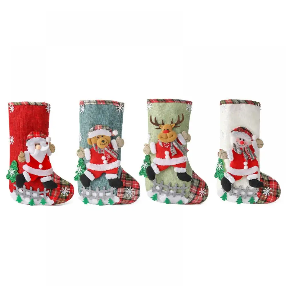 

Kawaii Cute Christmas Stockings Children's Bed Hanging Candy Gift Bags Christmas Tree Decorations Christmas Supplies Gifts