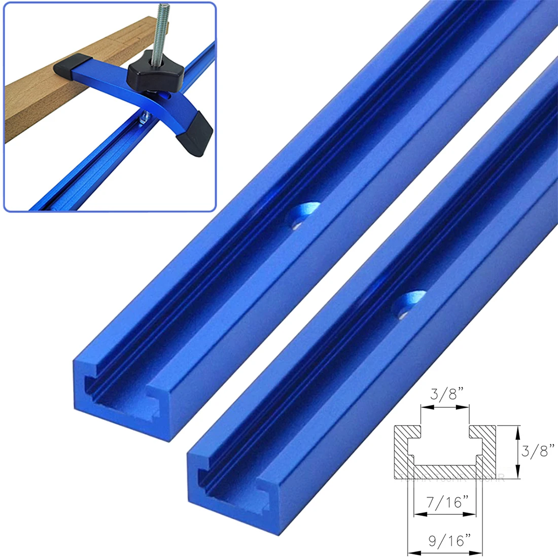 

Screw Fixture 19x9.5mm T-track Track Chute Table Saw Router Rail Table T-slot Miter Slot Tools Woodworking Jig