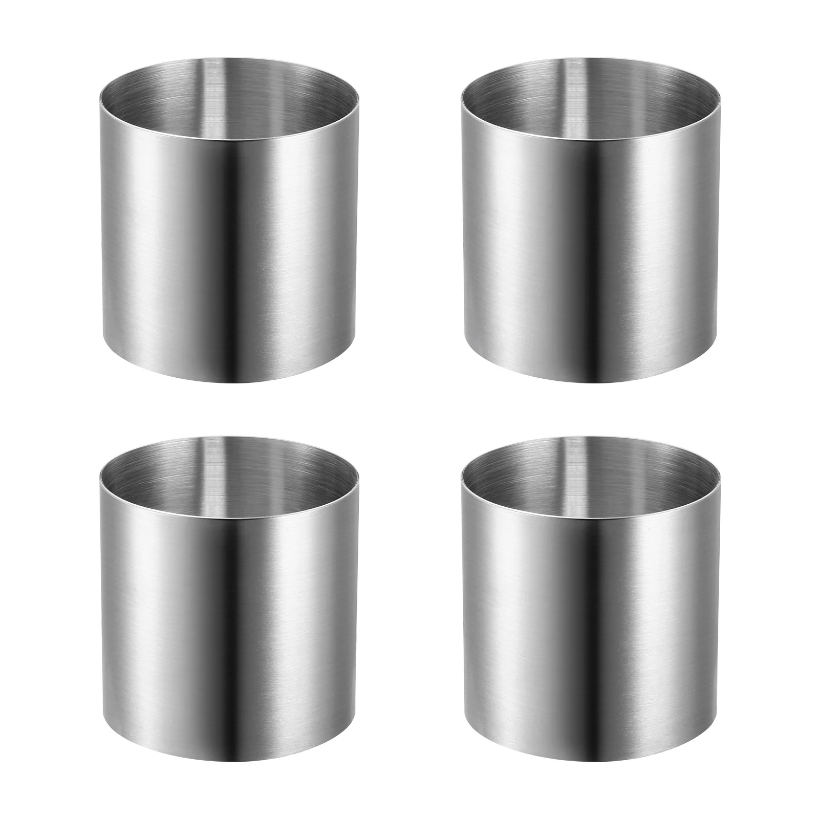 

4 Pcs Stainless Steel Baking Pans Circle Cookie Cutters Round Cake Rings Bread Mold Muffin Biscuit Pastry