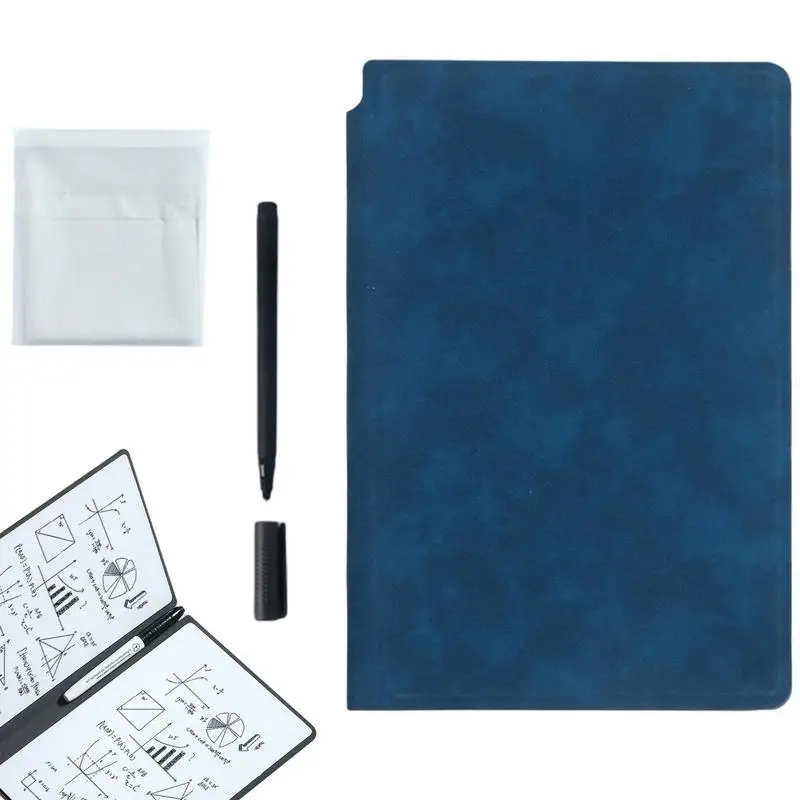 

Erasable A5 Whiteboard Notebook Set Reusable Student Whiteboard Leather Weekly Planning Board Office Memo Pad Pen Erasing Cloth
