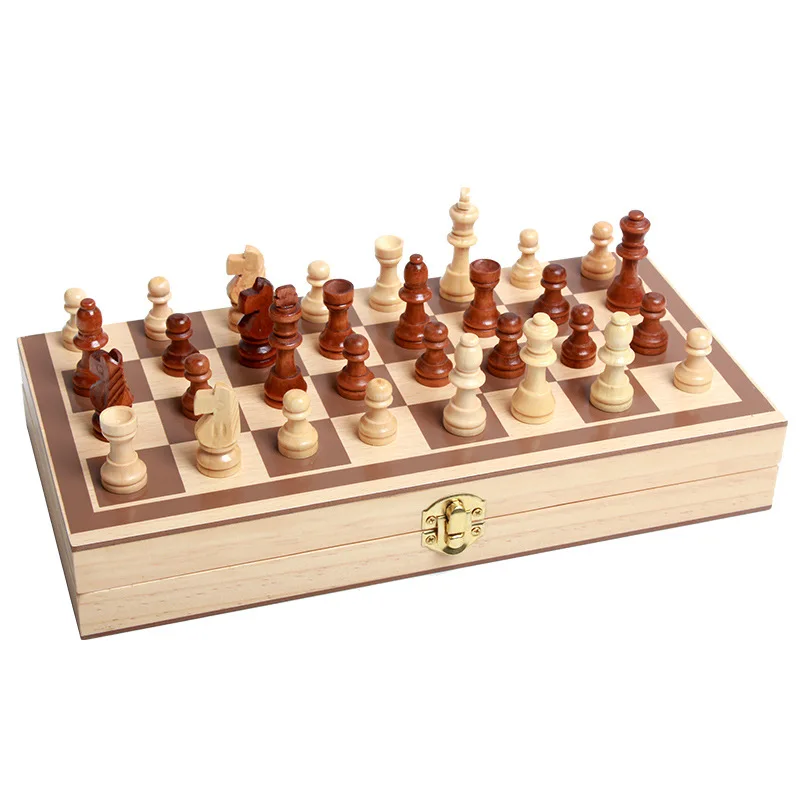 

Board Game Chess Wooden Wooden Checker Board Solid Wood Pieces Folding Chess Board High-end Puzzle Chess Game
