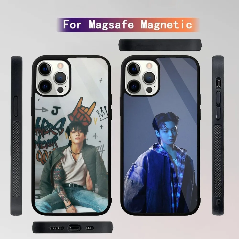 Чехол для телефона Kpop J-JungkookS Never Let Go iPhone 16 15 14 13 12 11 Plus Pro Max Mini Magsafe с магнитной