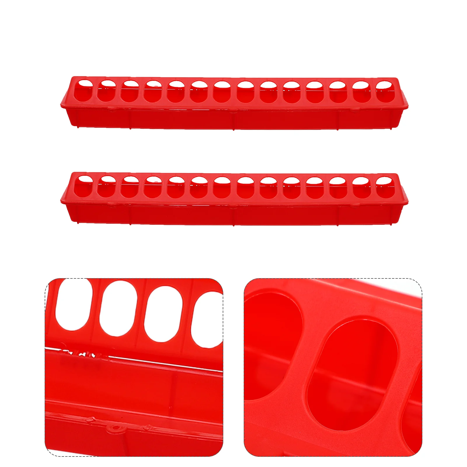 

Poultry Feeder 2pcs Pigeon Feeding Tray with Holes Feeder Boxes for Chicken Bird Container Dispenser