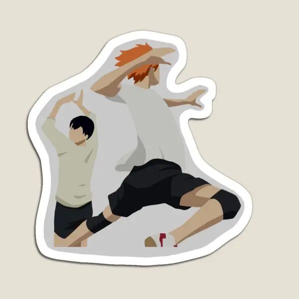 

Haikyuu Hinata And Kageyama Magnet Holder Cute Colorful Refrigerator Decor Funny Toy Home for Fridge Organizer Children Kids