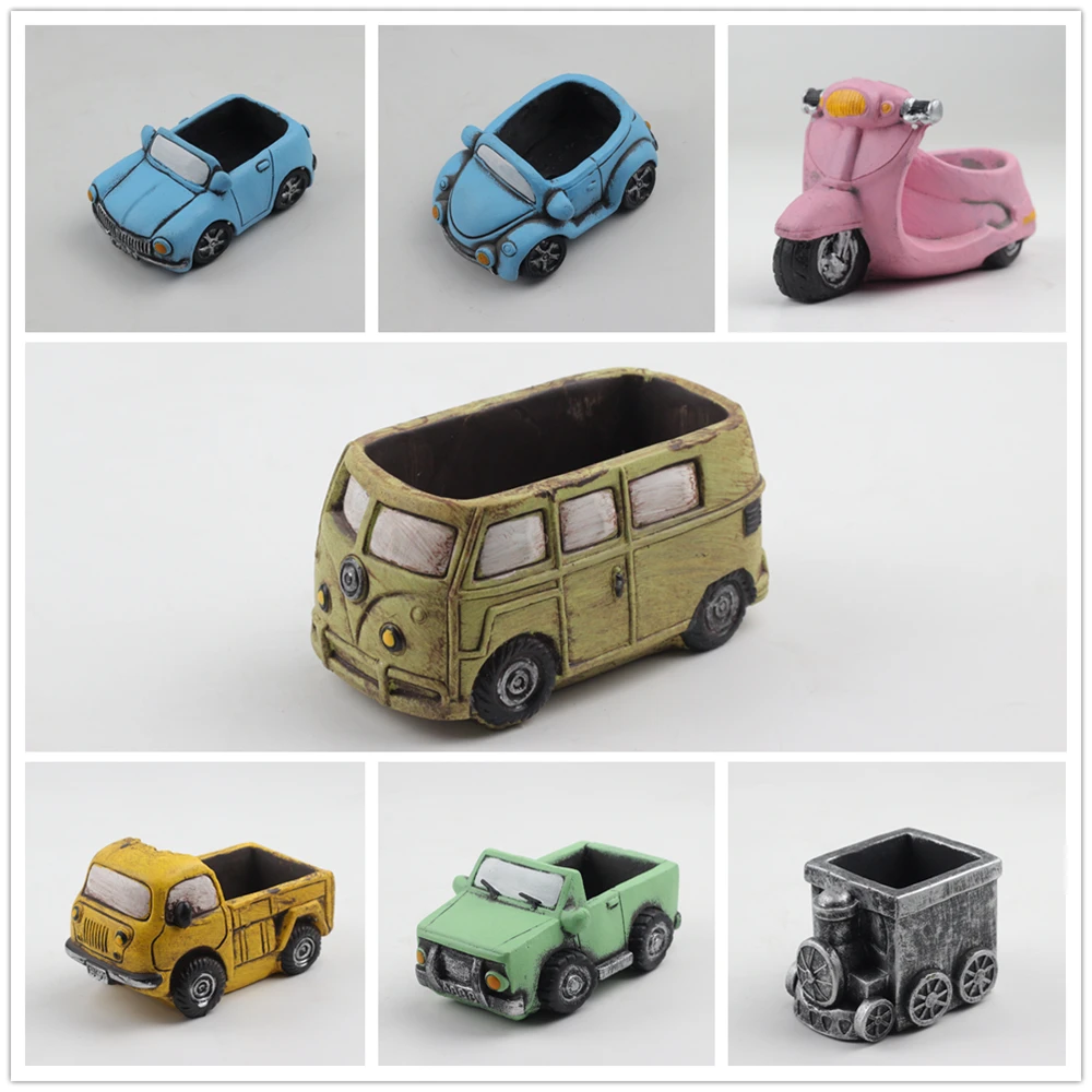 

Креативная силиконовая форма Nicole в винтажном стиле для машинок, 3D изготовление бетонных цветочных горшков для рукоделия, украшение для сада