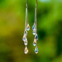 fashion crystal silver earrings colorful stud earrings zircon earrings classic couple earrings engagement womens earrings