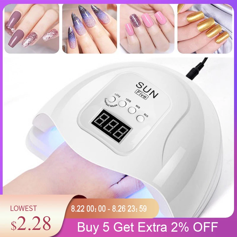 120W 48W Nail Dryer Machine Portable UV Manicuring LED Lamp Nails USB Cable Home Use Nail UV Lamp for Drying Gel Polish Nails