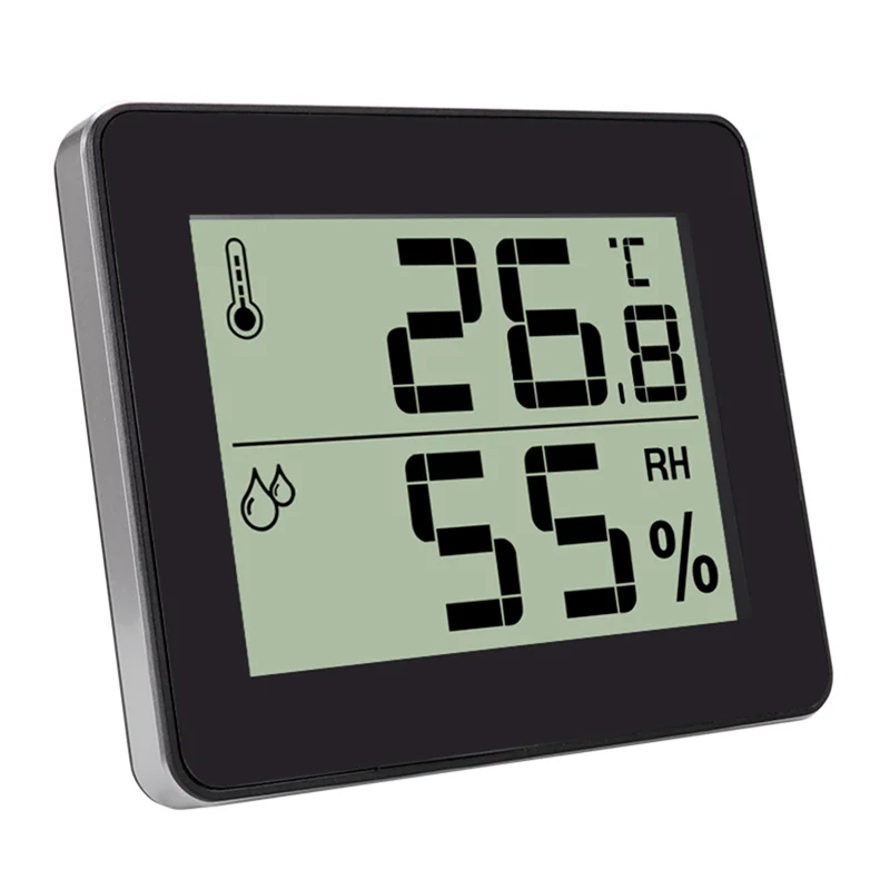 

Цифровой термометр-гигрометр, внутренний измеритель влажности, домашние термометры, датчик, измеритель температуры, для детской комнаты, черный