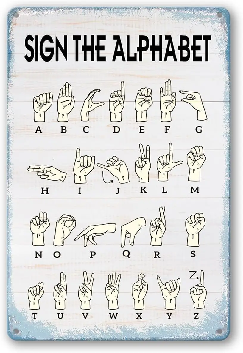 Декор класса комнаты lphbet Wll Decor Poster Sgn Lnguge для Bbes nd Toddlers Eductonls bc Plyroom Vntge sl Room T